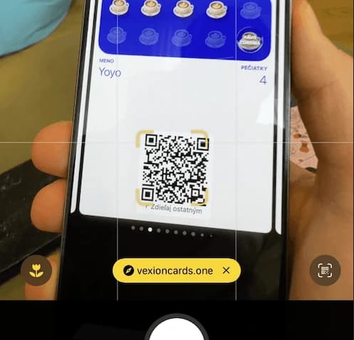 Customer's referral QR code shown right on the loyalty card in Apple or Google Wallet
