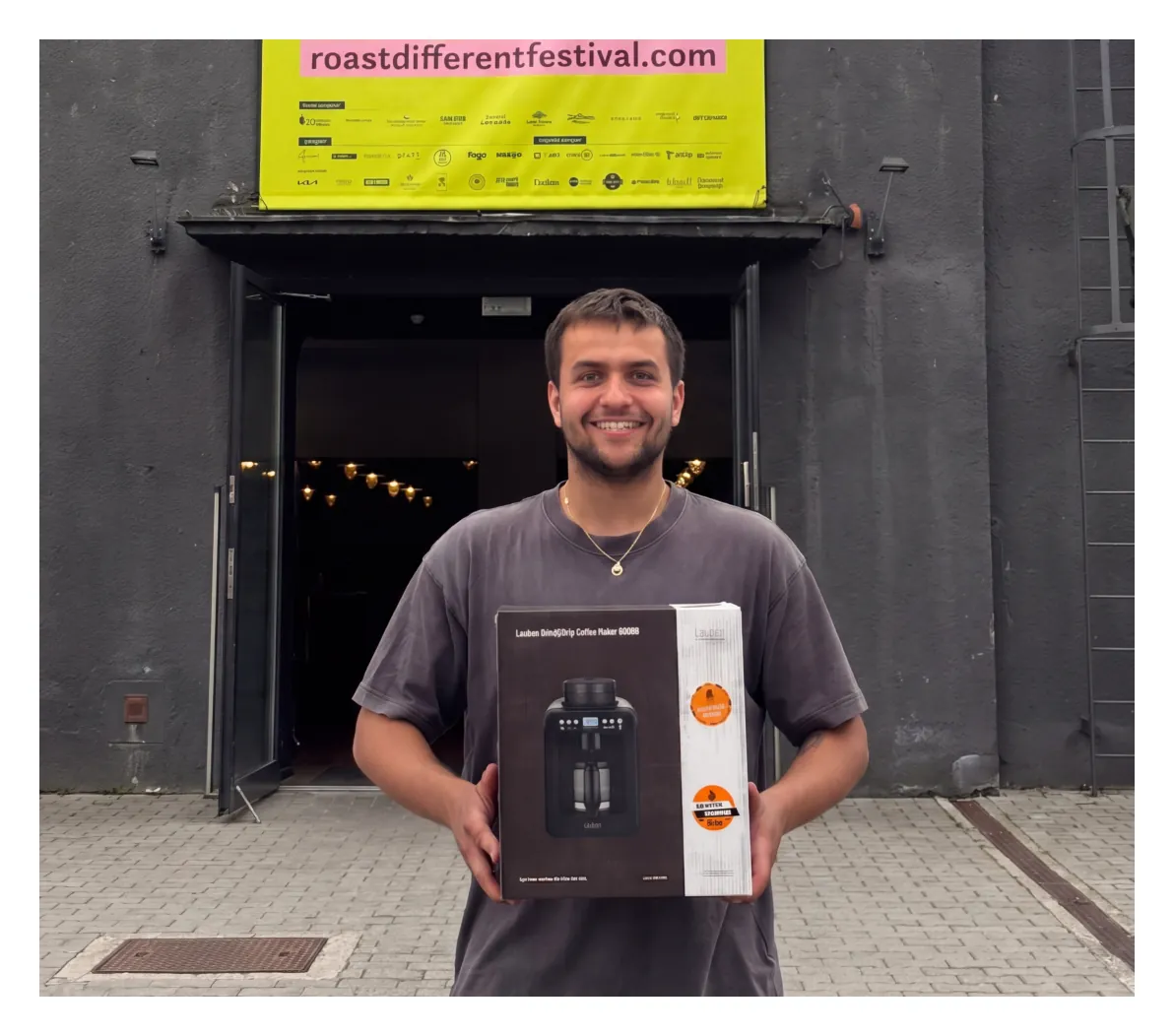 The coffee machine won by the winner of the contest at Roast Different 2026.